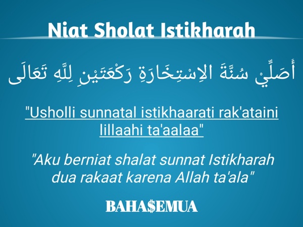 Niat Shalat Istikharah